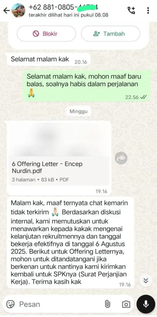 Penawaran Kerja